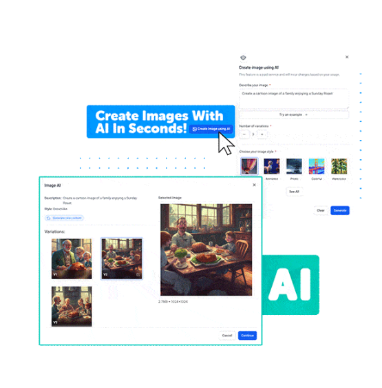 ZenOS AI content generation interface