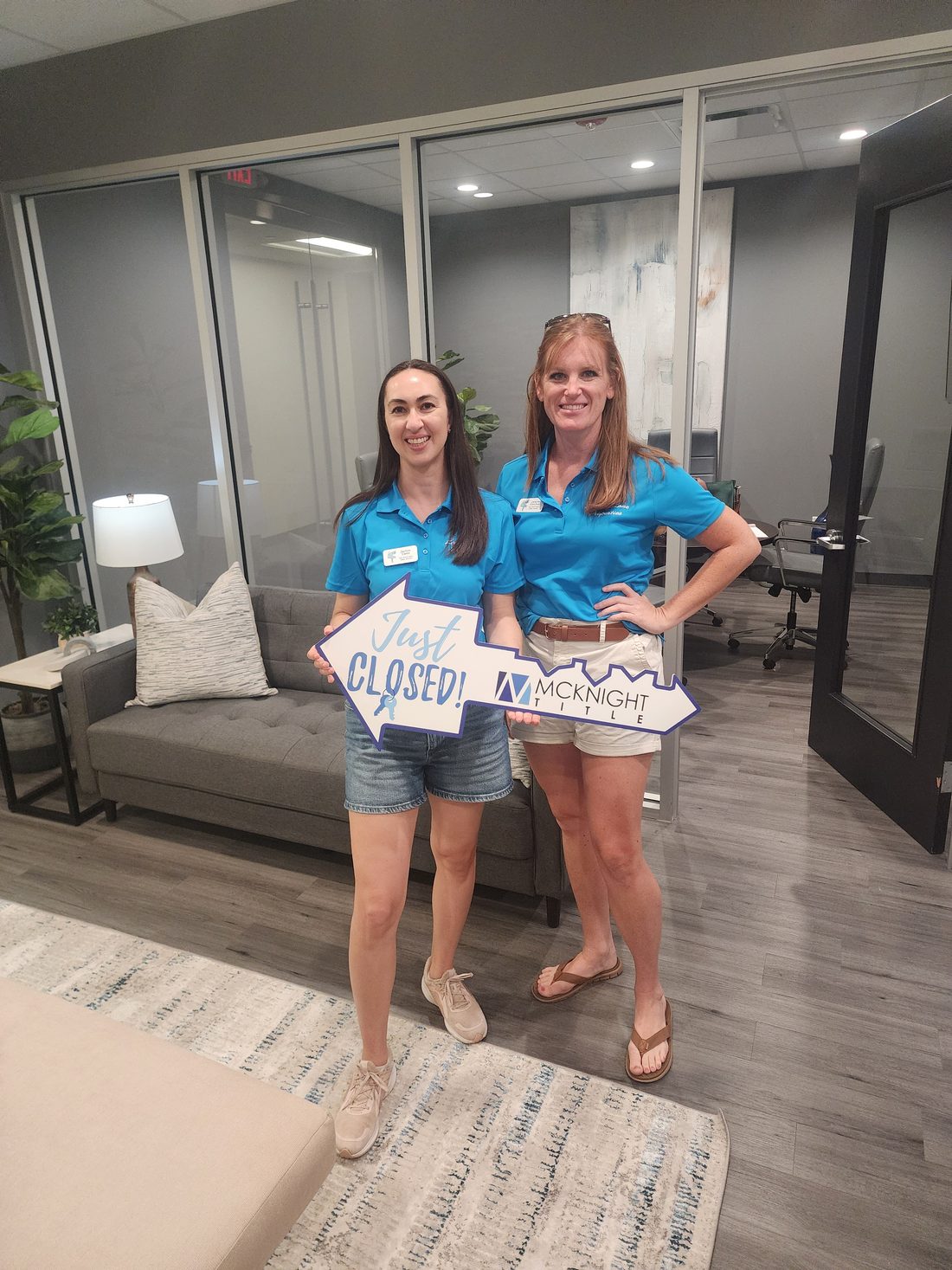 Lauren and Jaclyn celebrating a recent closing