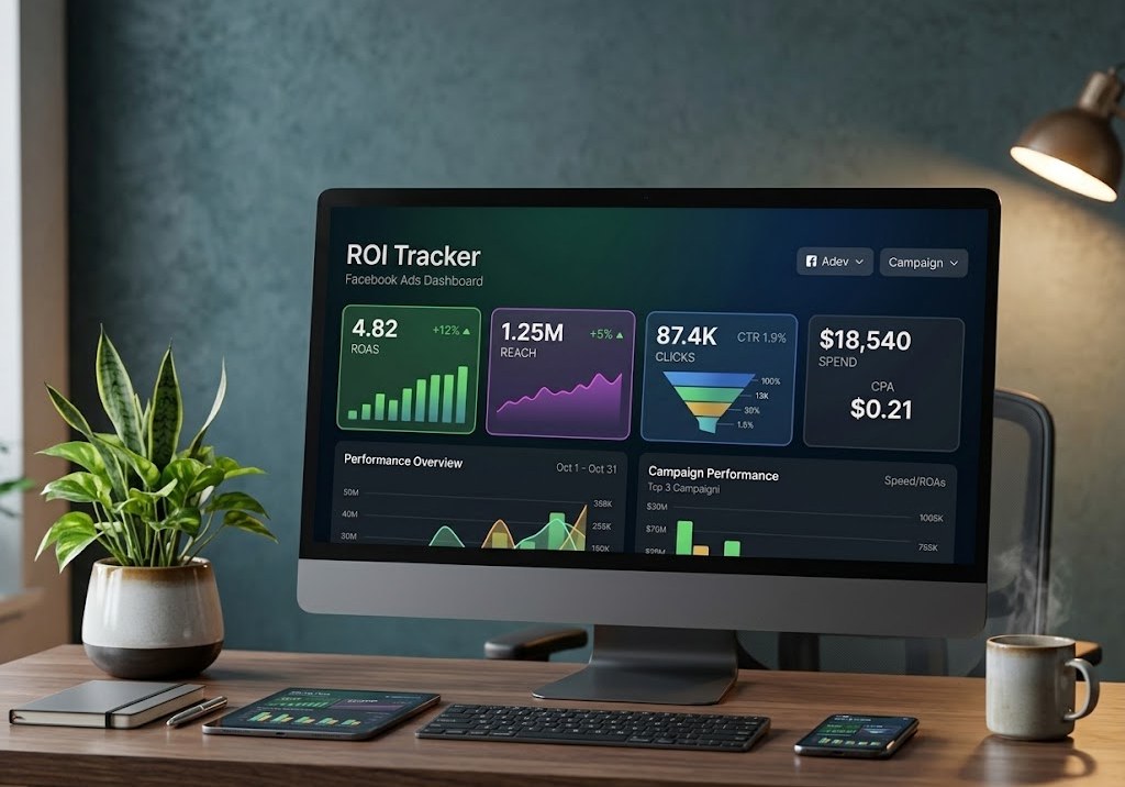 Paid Growth Media Dashboard Mockup