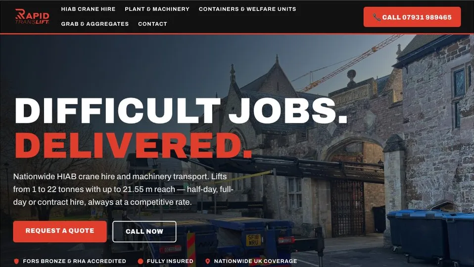 Rapid Translift website
