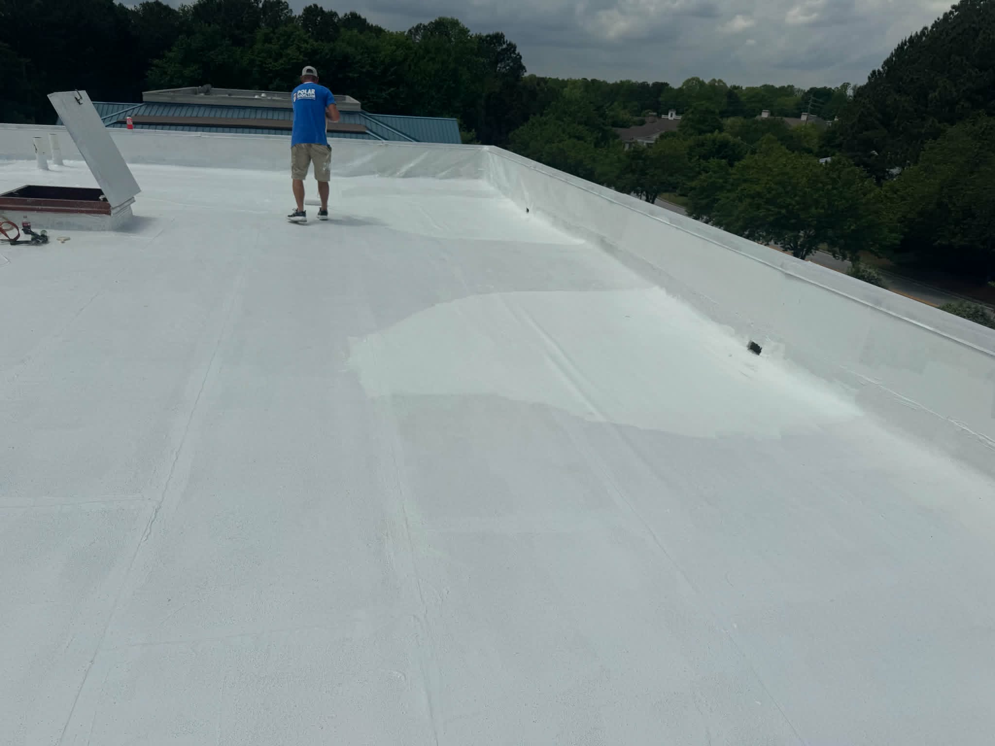 Roof coating project