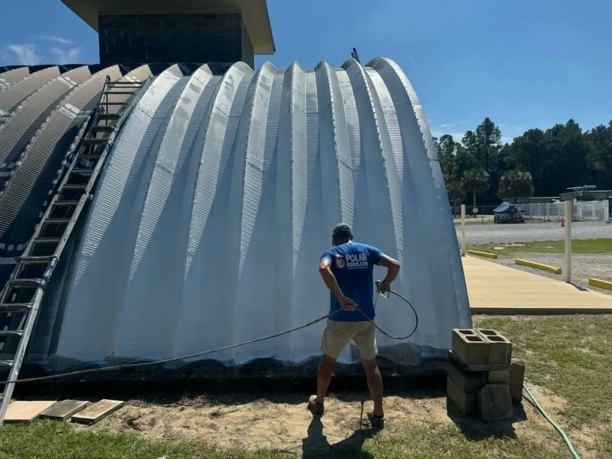 Roof coating project