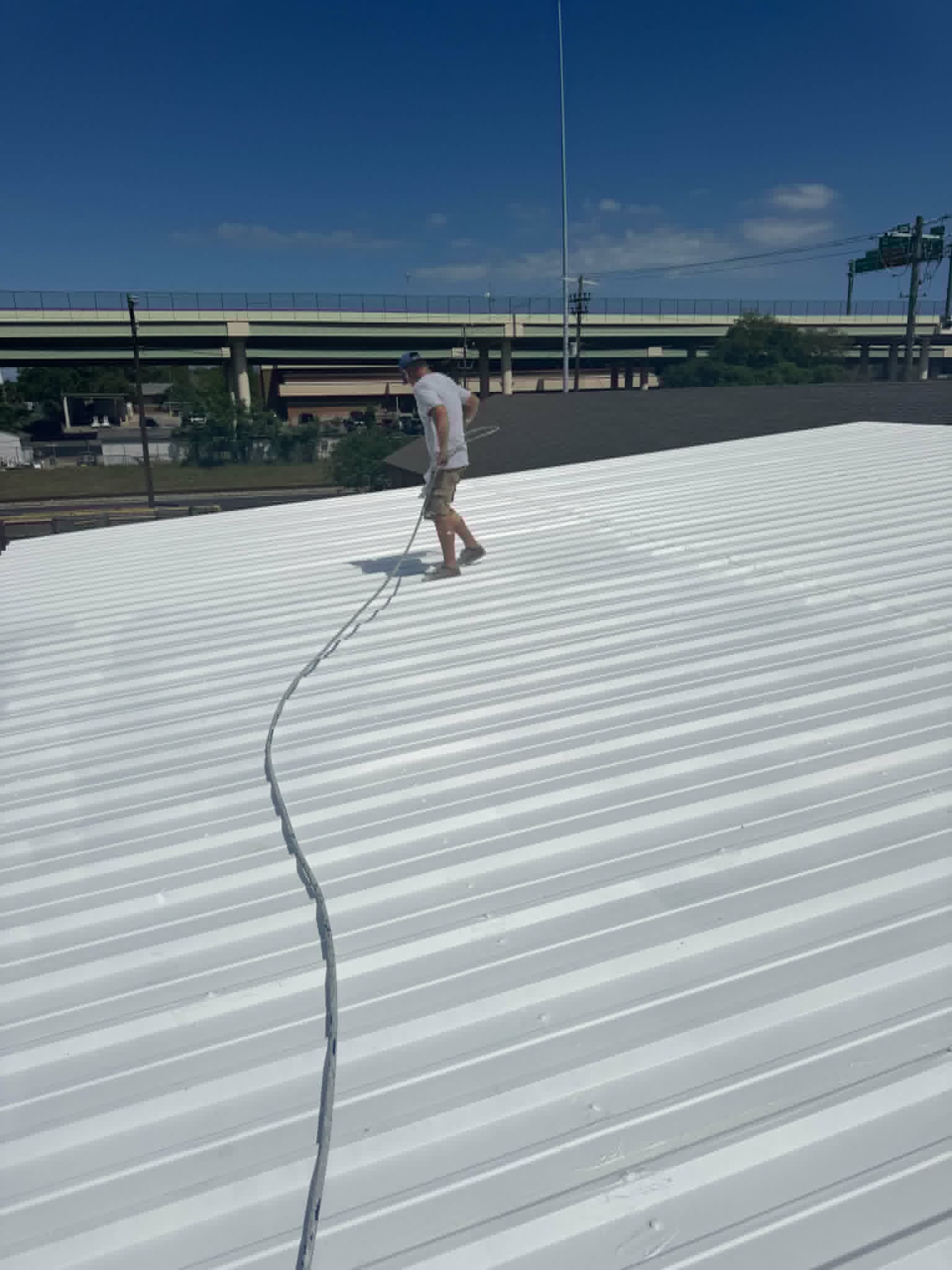 Roof coating project