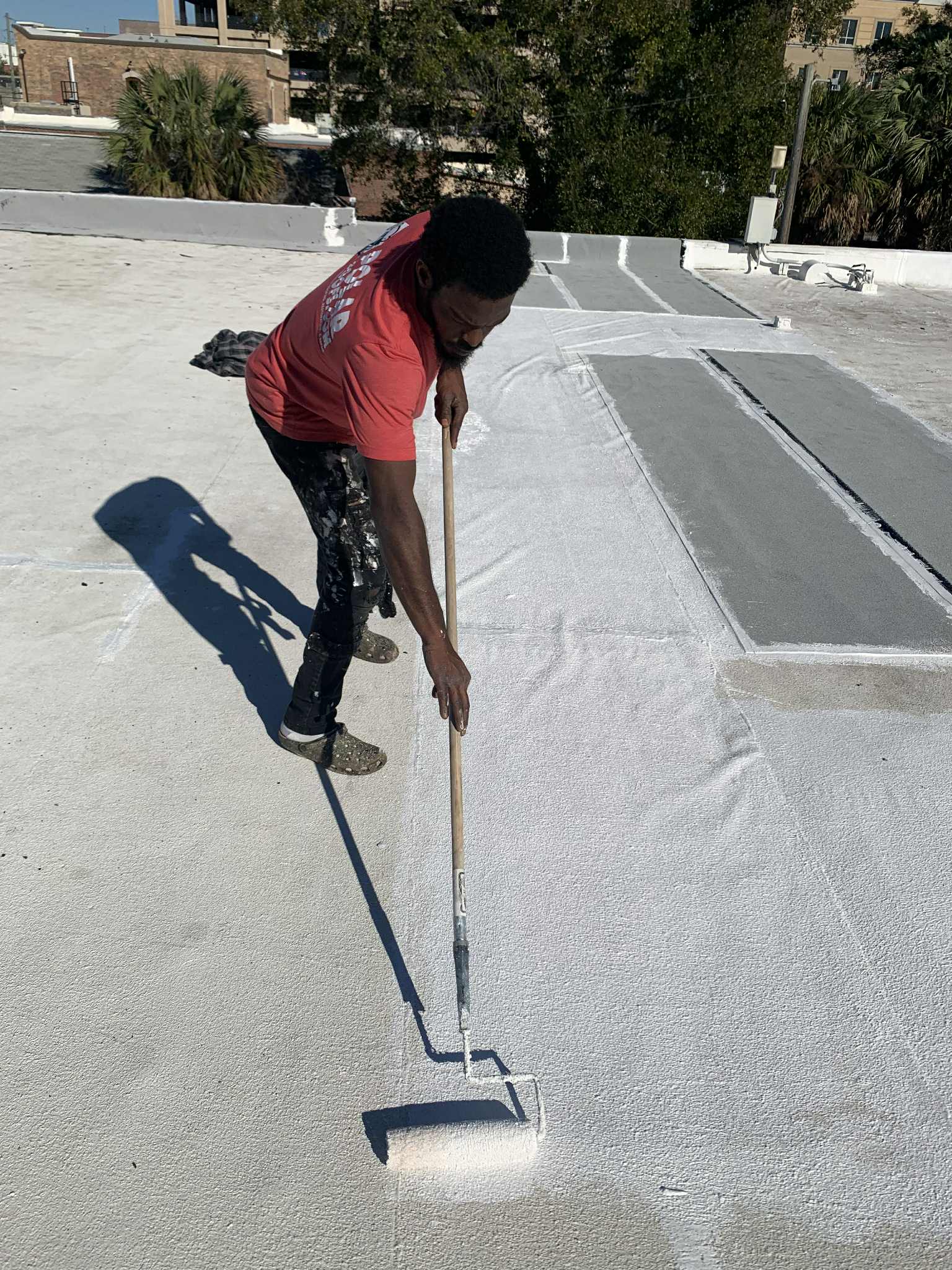 Roof coating project