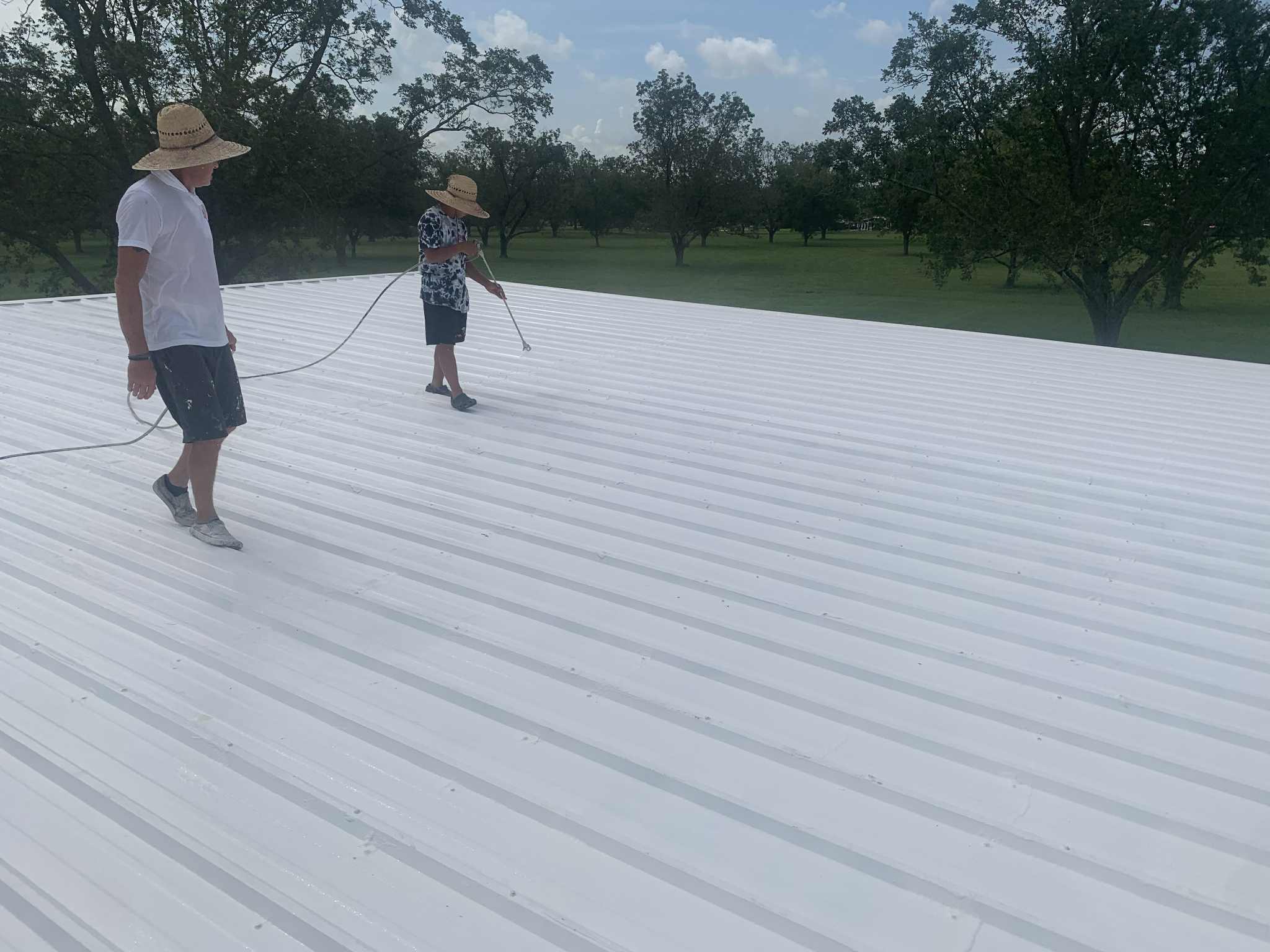 Roof coating project