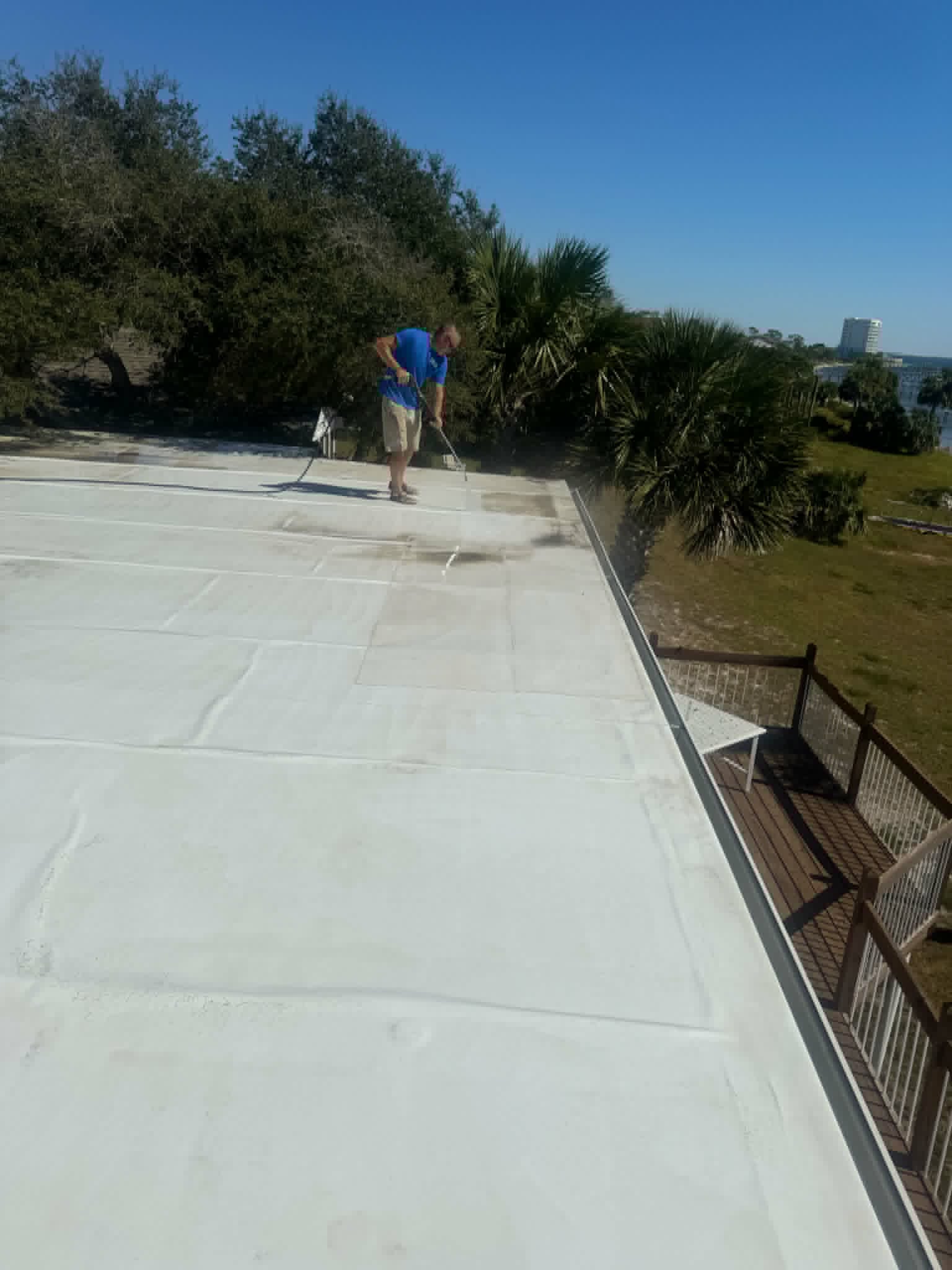 Roof coating project