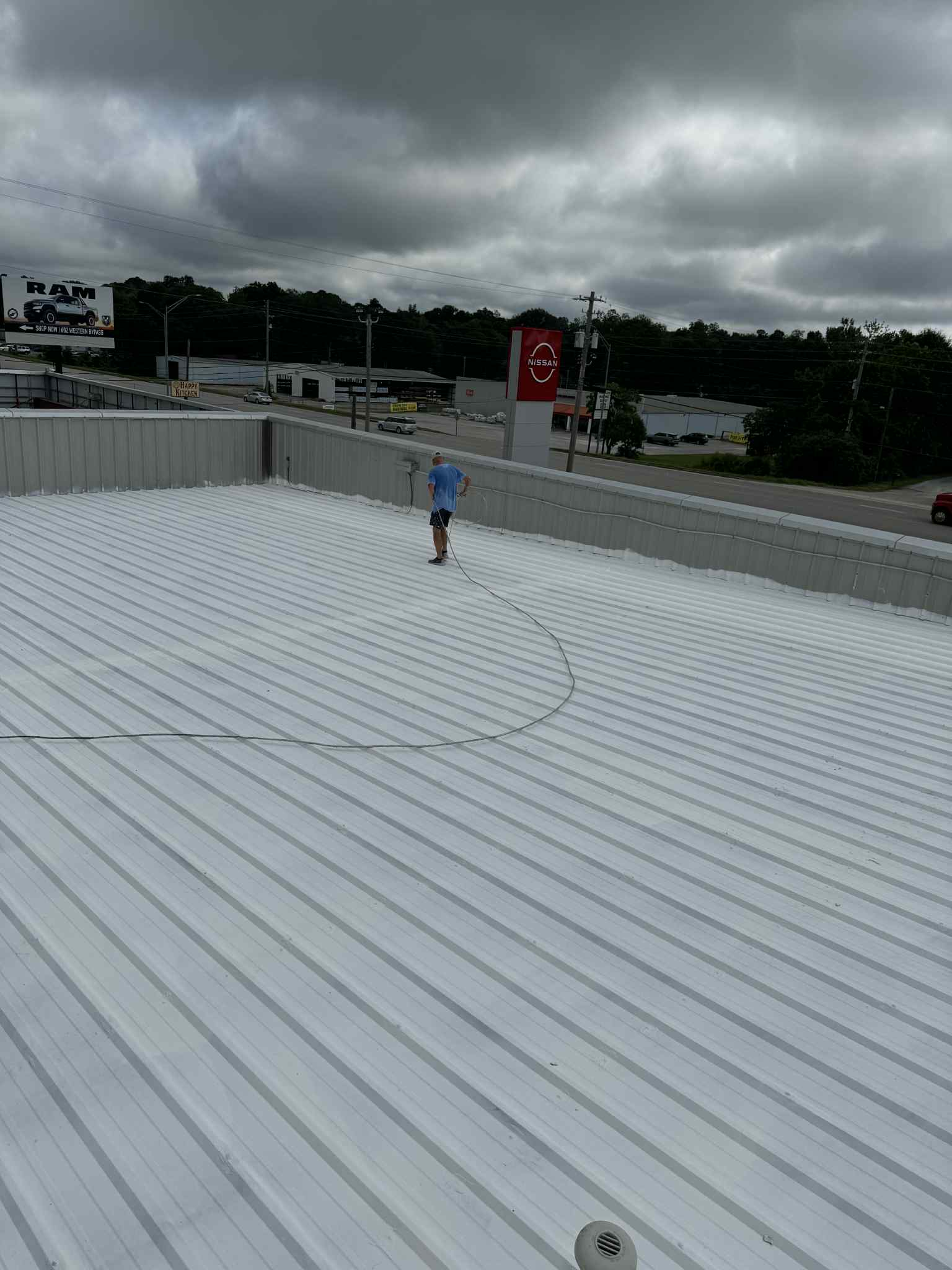 Roof coating project