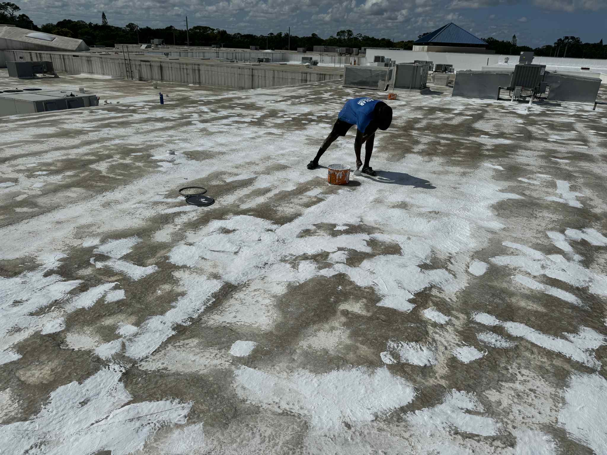 Roof coating project