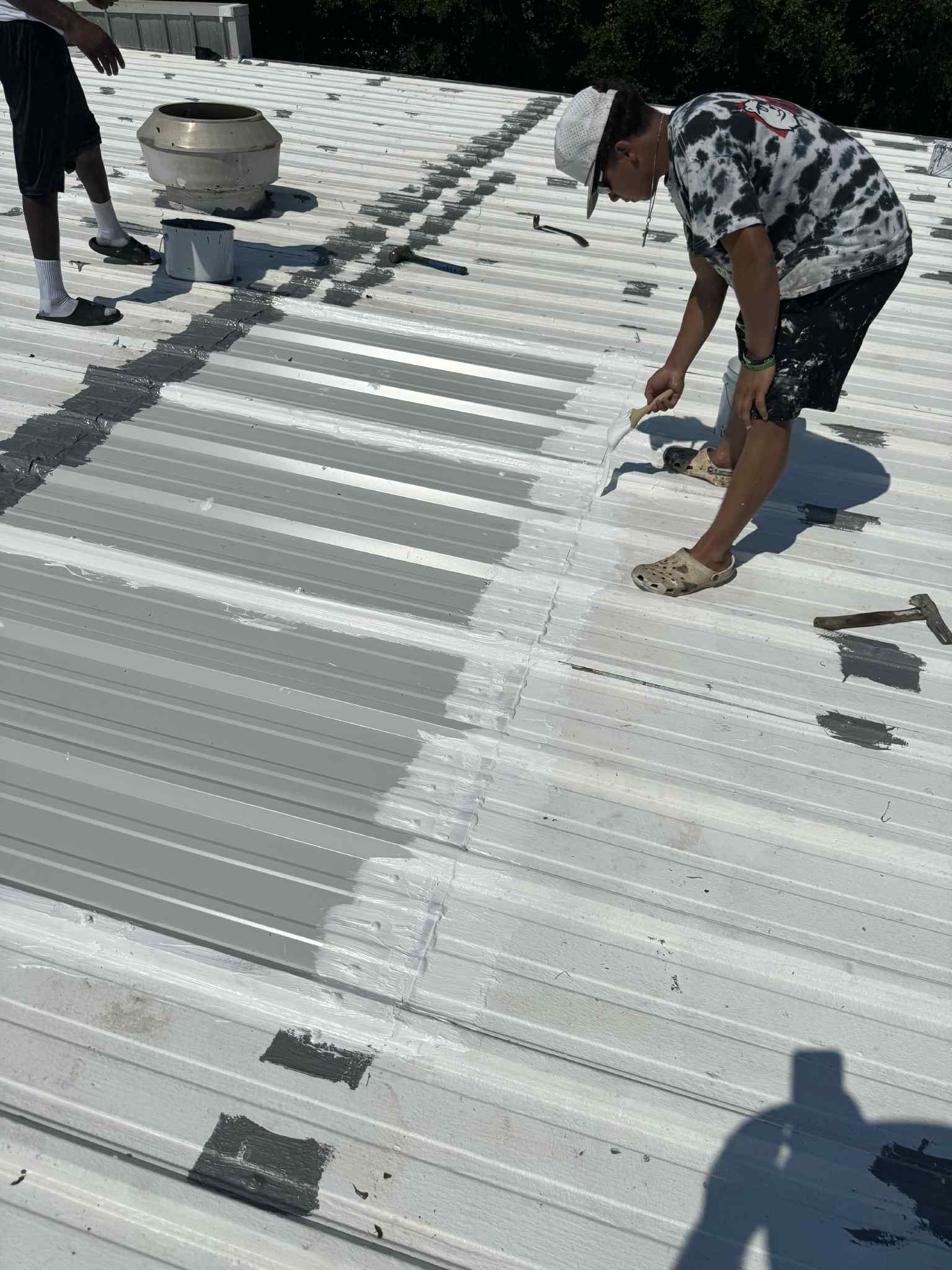 Roof coating project