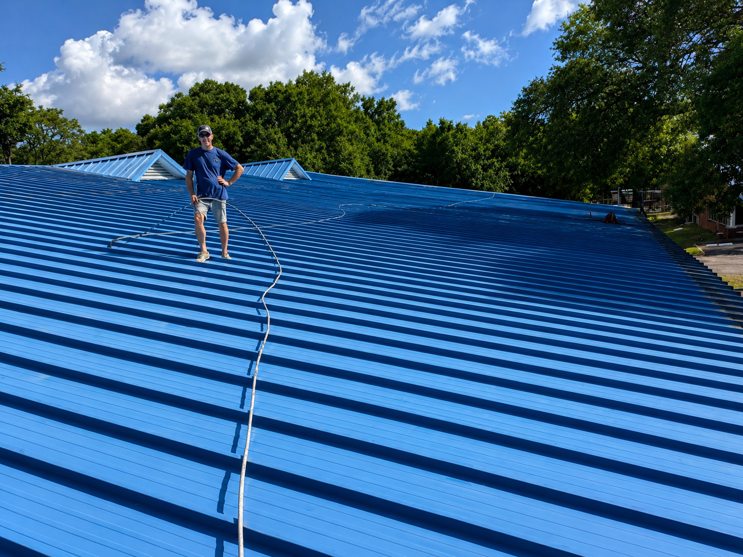 Roof coating project