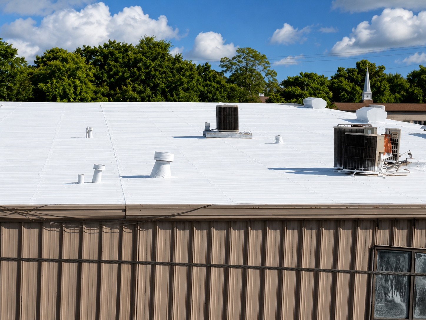 Roof coating project