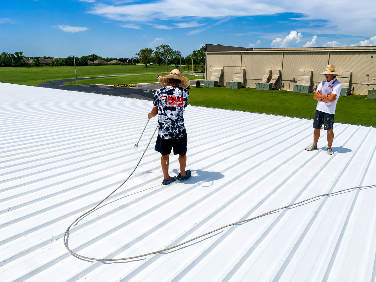 Roof coating project