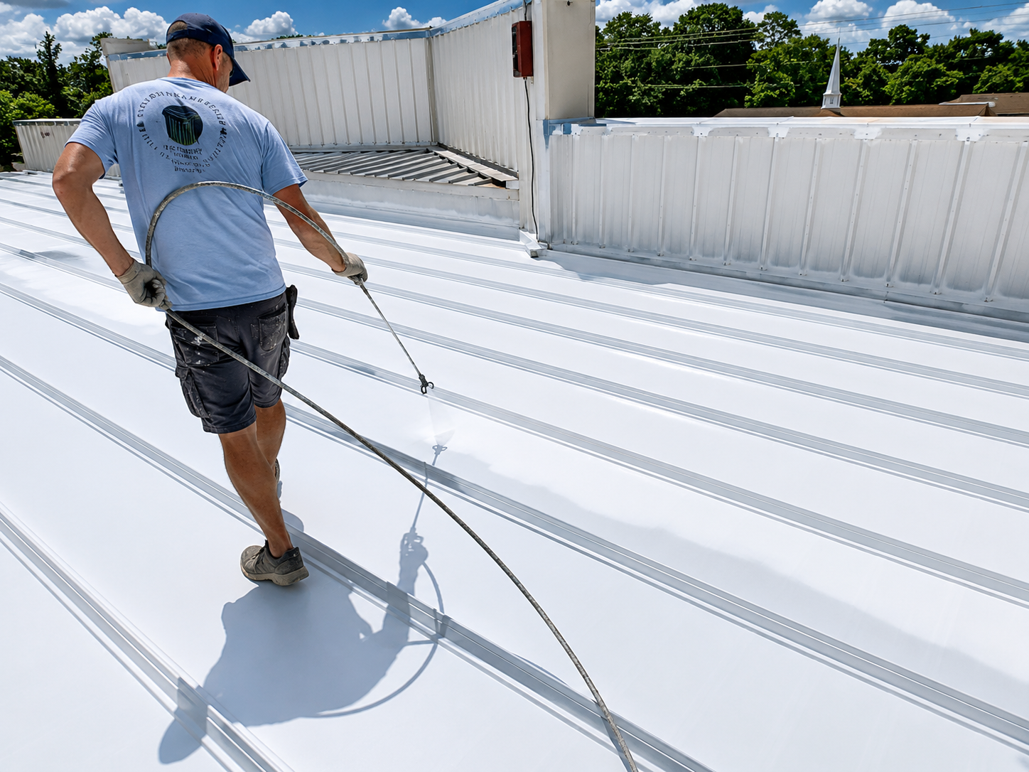 Roof coating project