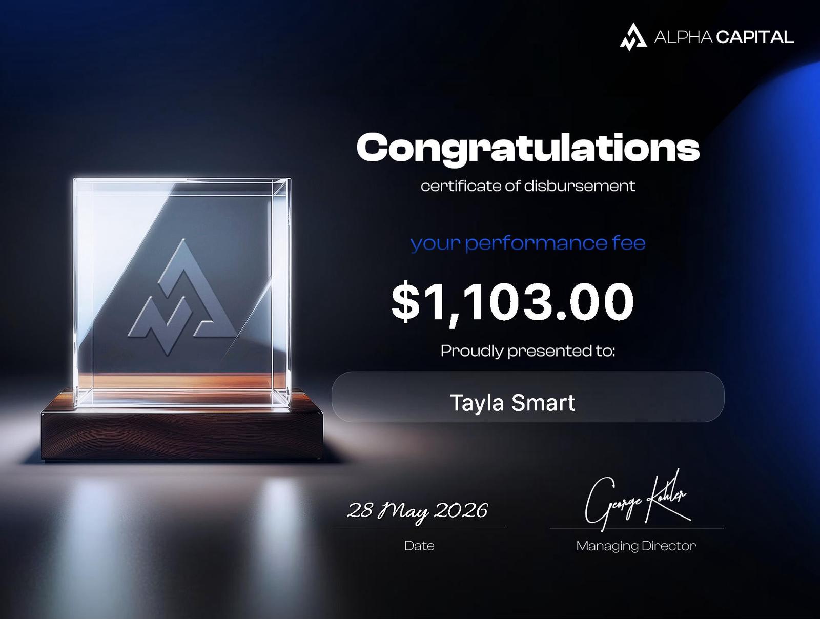 T28 Academy verified trading result 7