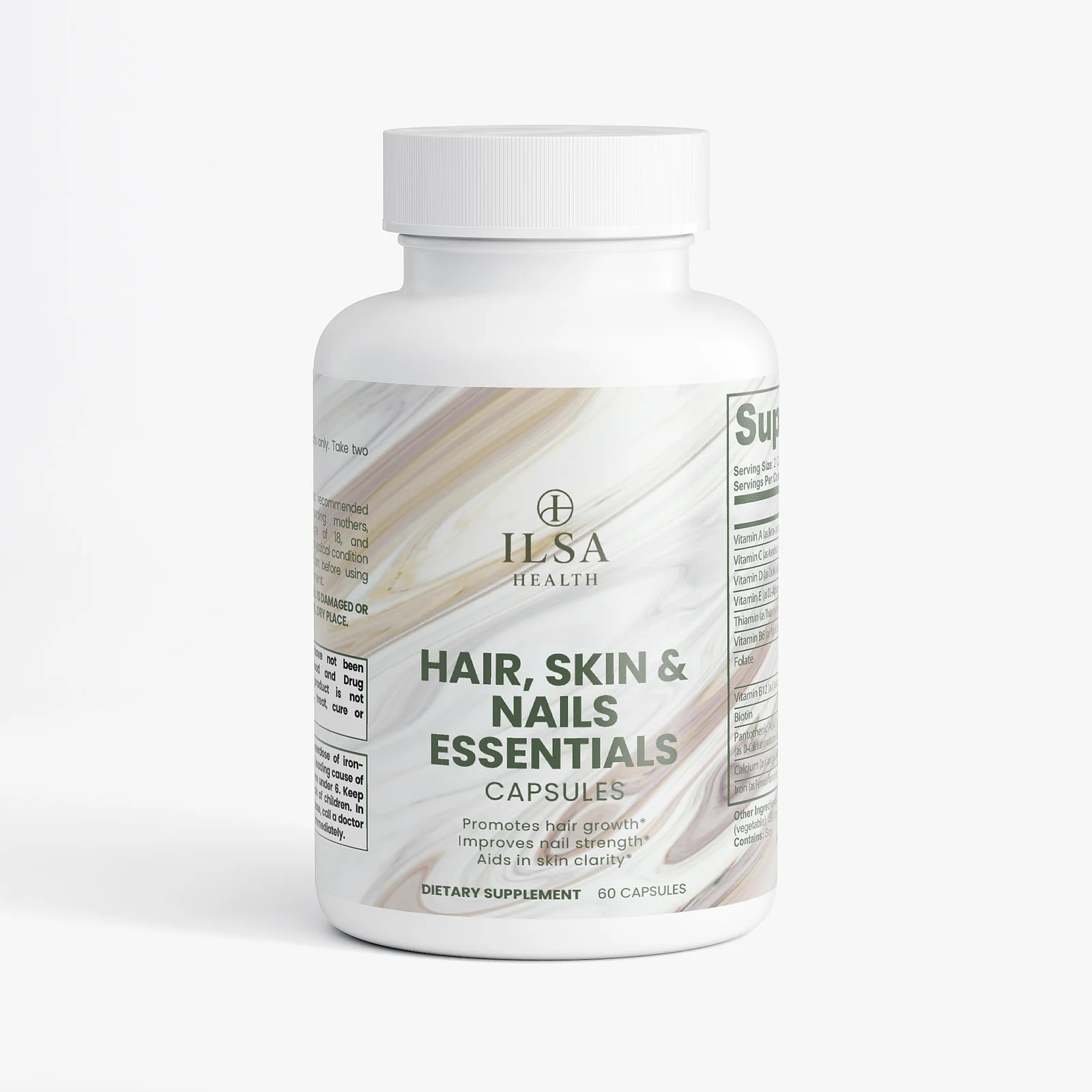 Supplement label design example