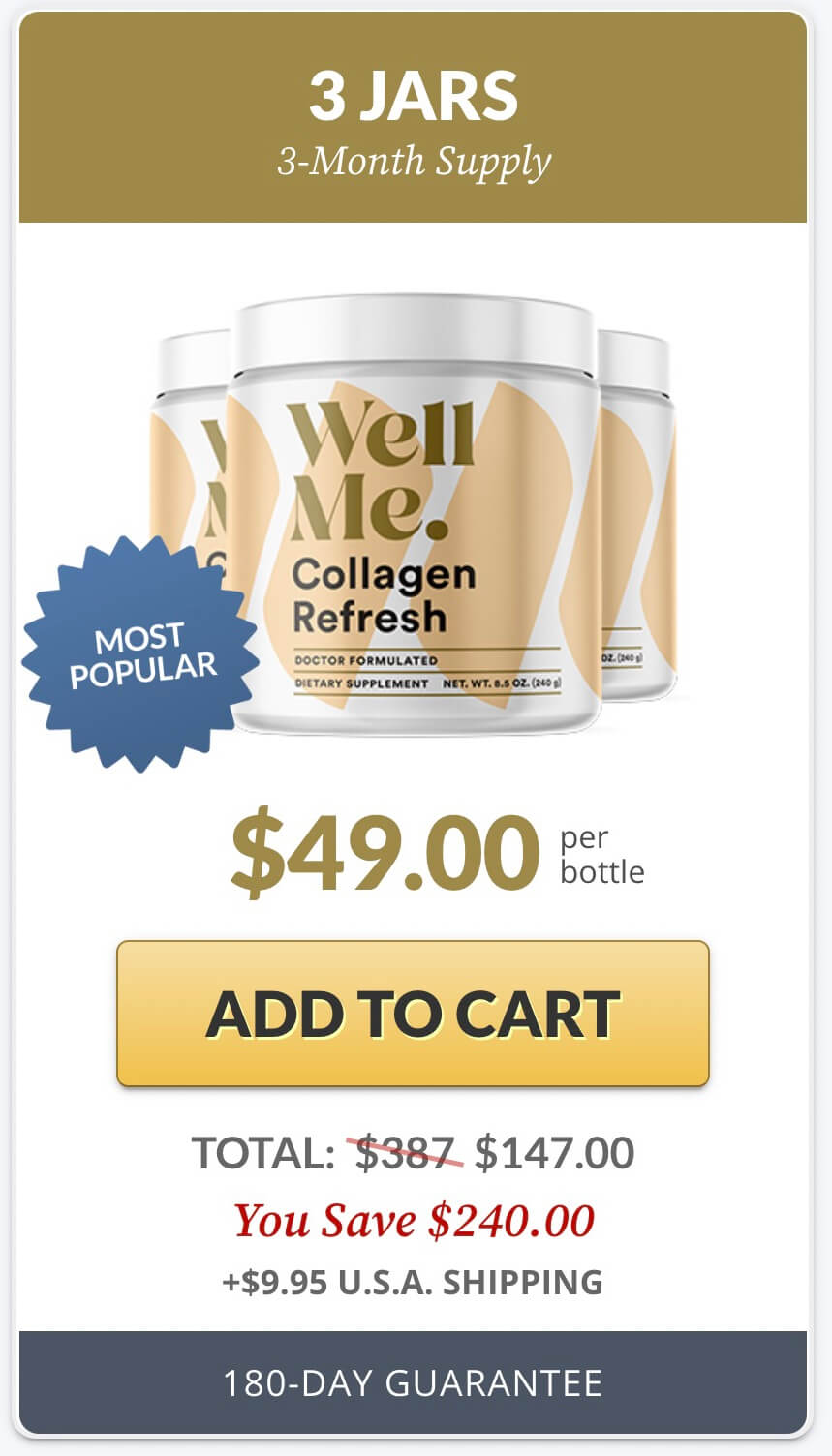 collagen refresh 3 jars