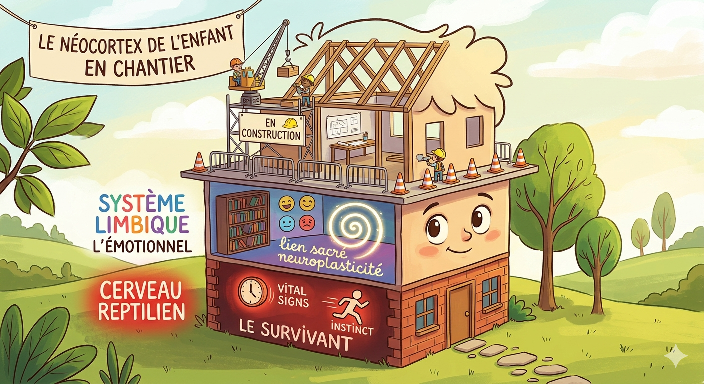 Chez l'enfant, le "penthouse" du cerveau est encore en plein chantier : c'est pourquoi la gestion des émotions est un apprentissage constant. Chez l'enfant, le "penthouse" du cerveau est encore en plein chantier : c'est pourquoi la gestion des émotions est un apprentissage constant.