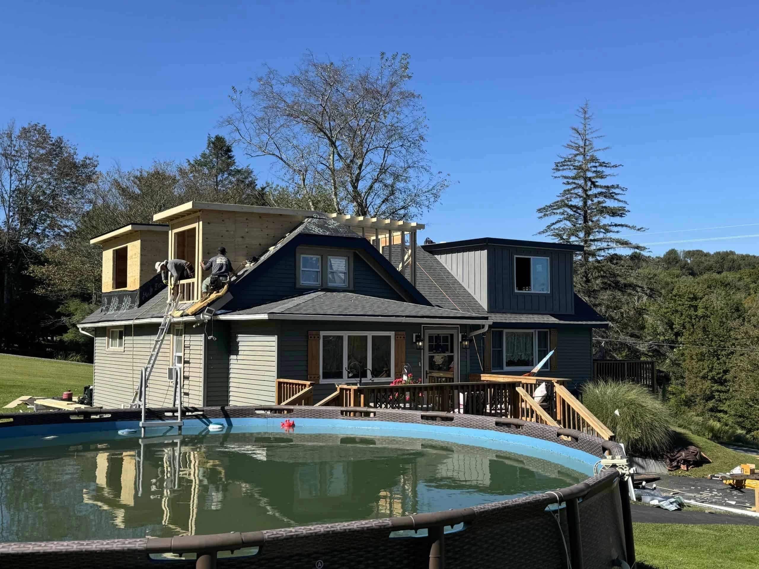 Siding installation project
