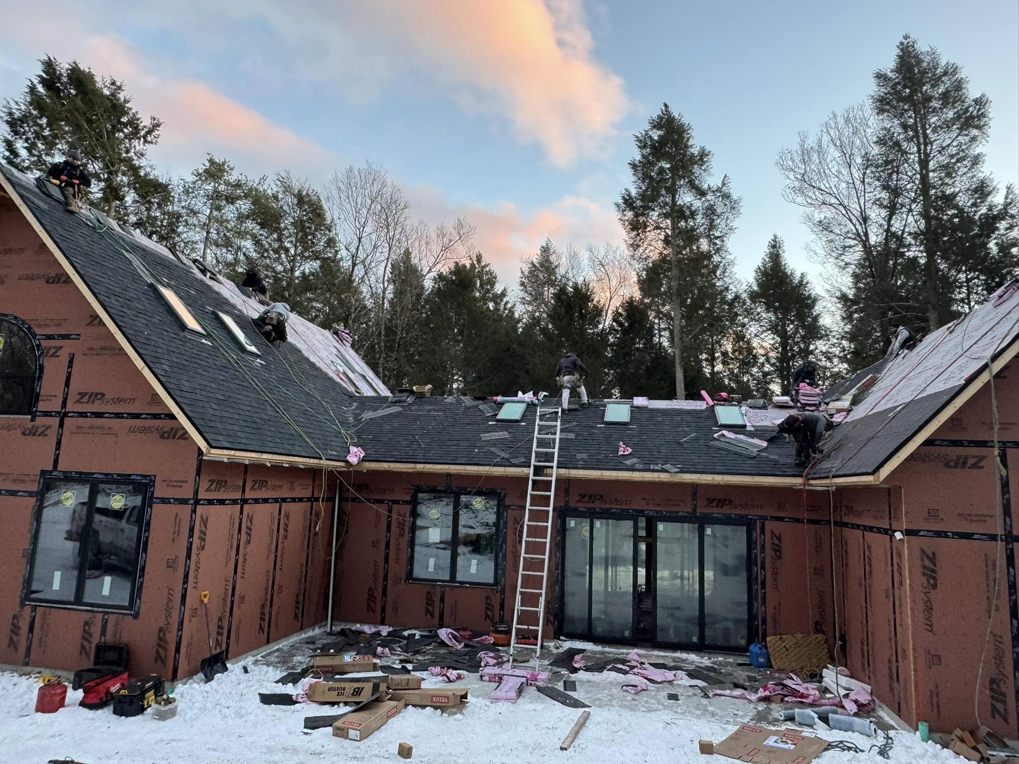 Roof repair project
