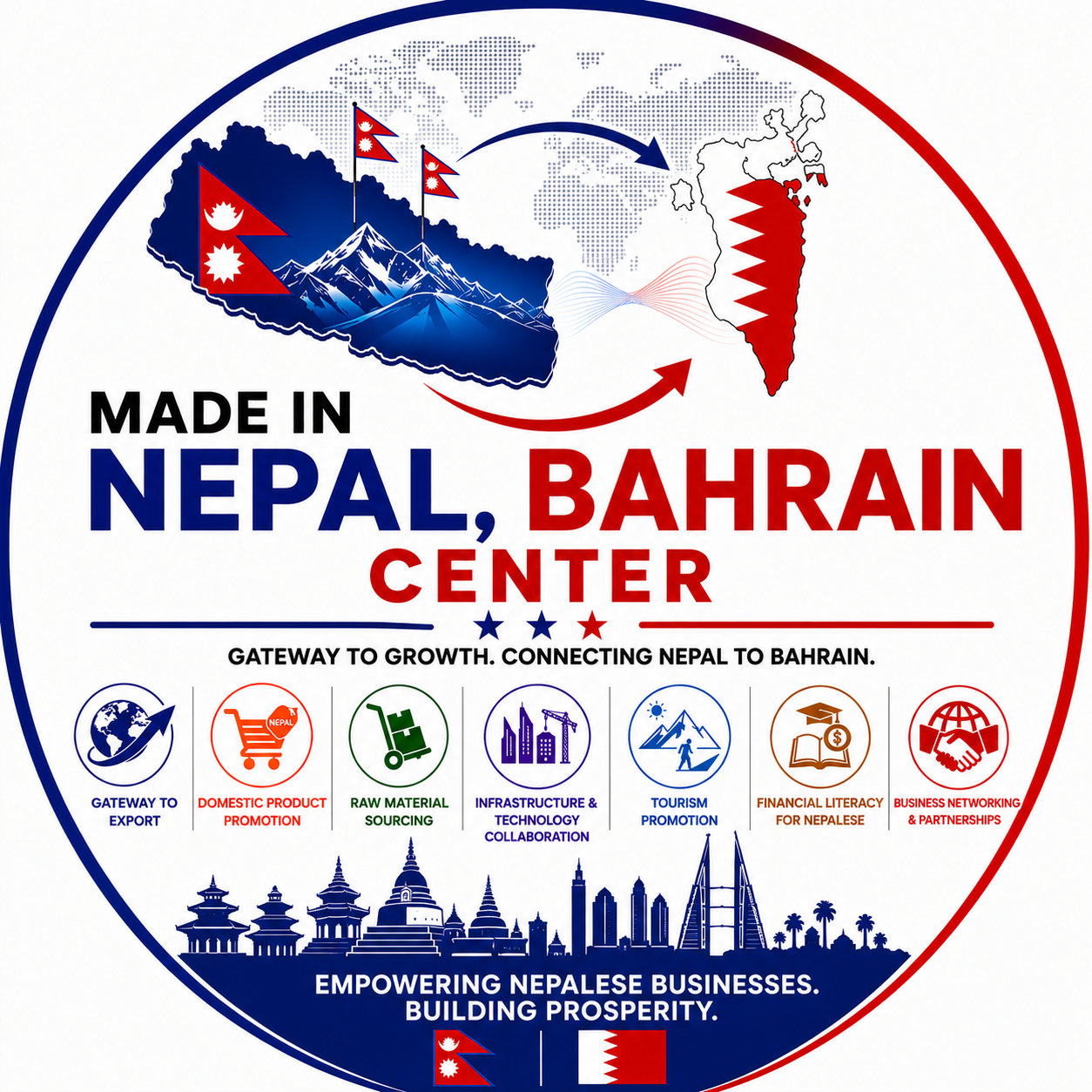 Made in Nepal, Bahrain Center logo