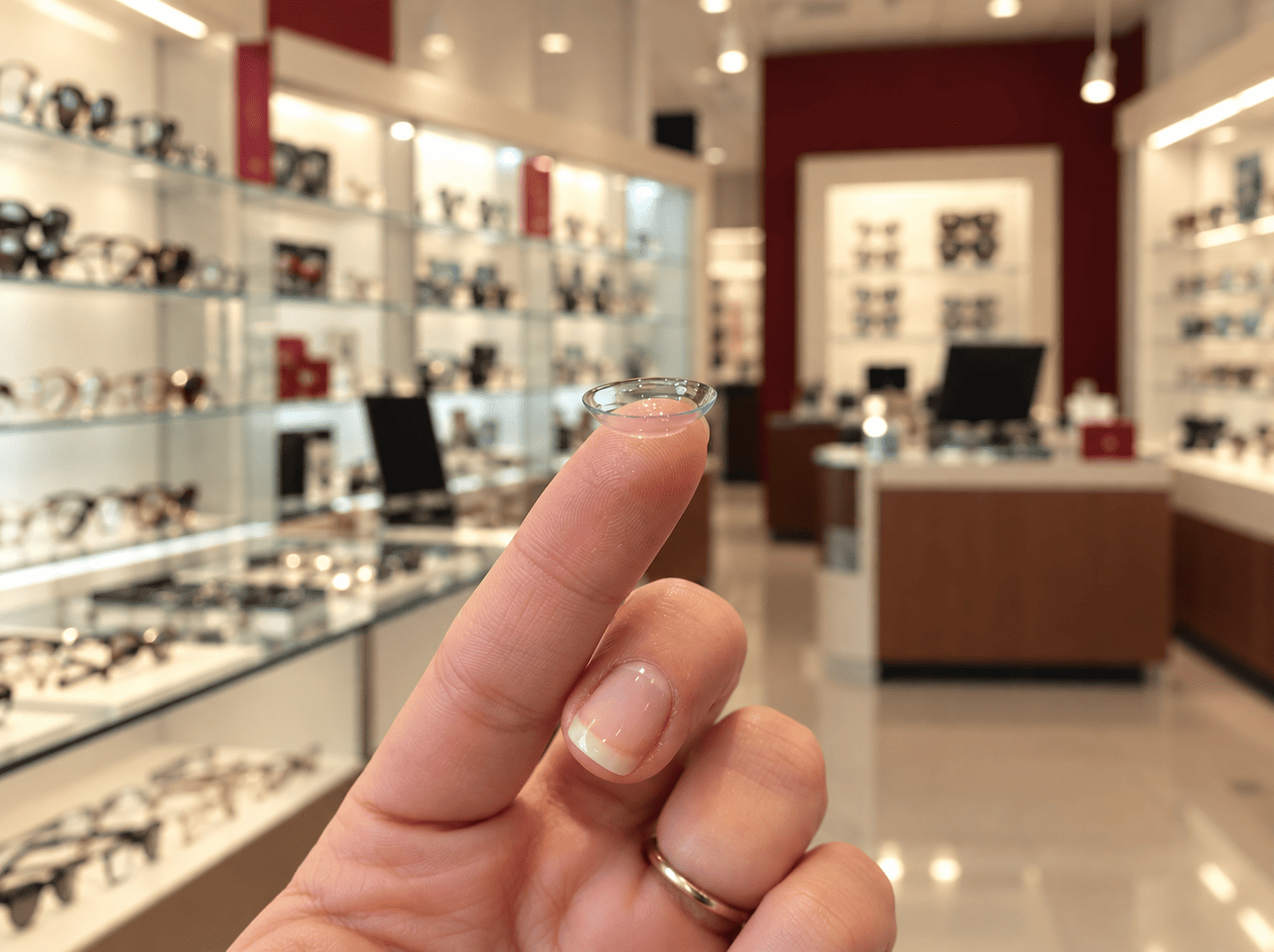 Contact lens fitting at Optical Zone Westminster