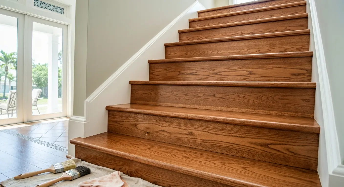 Interior staining stairs