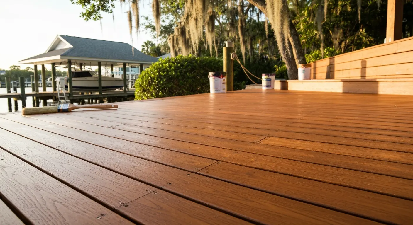 Deck staining in Seminole