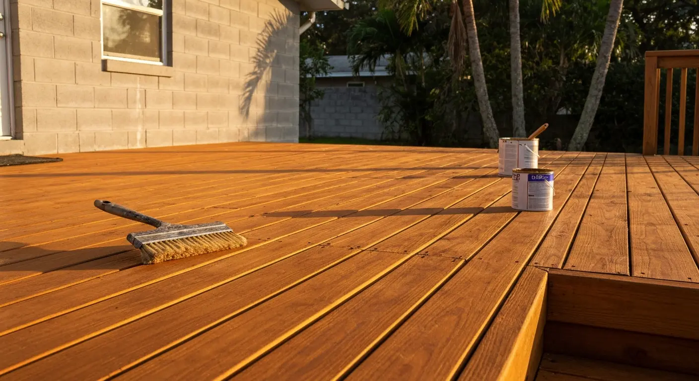 Deck staining service in Pinellas County