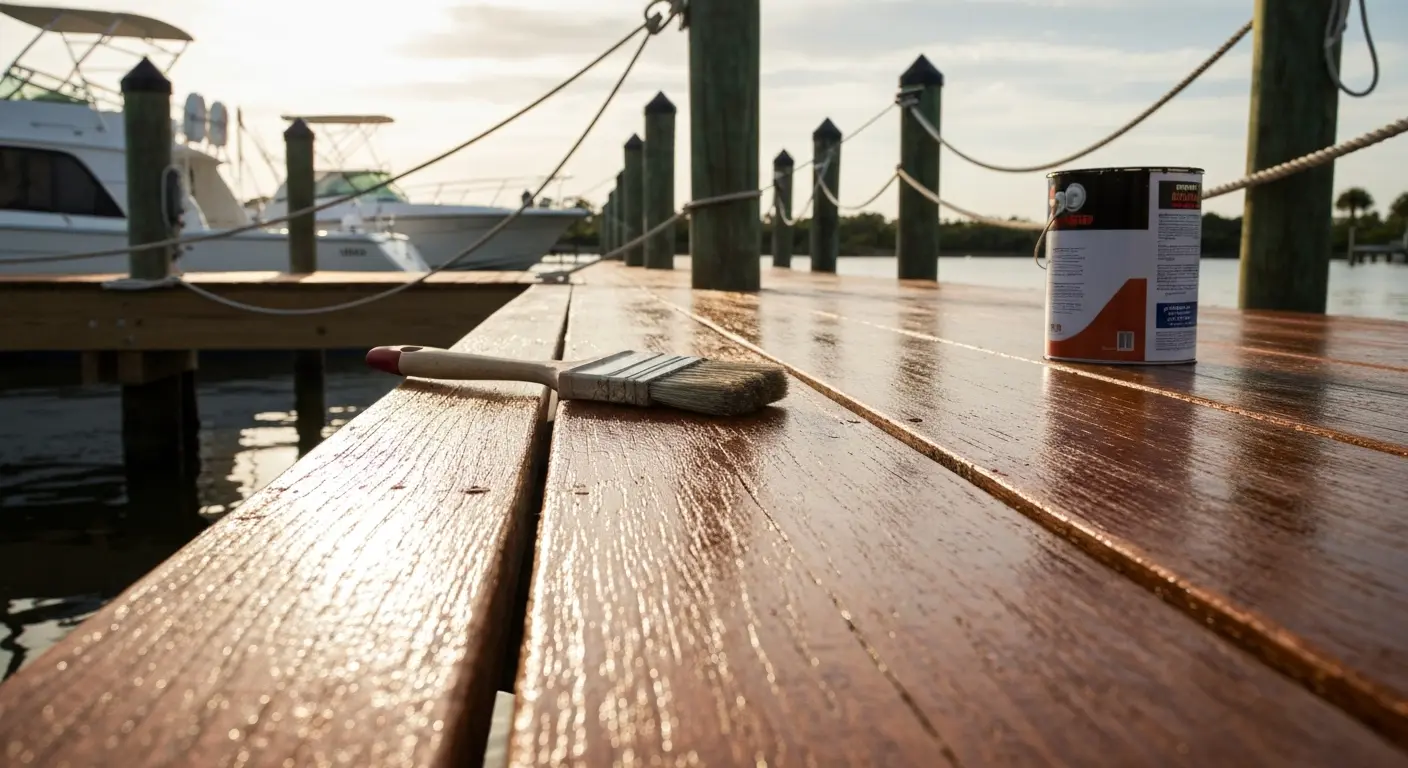 Commercial dock staining project