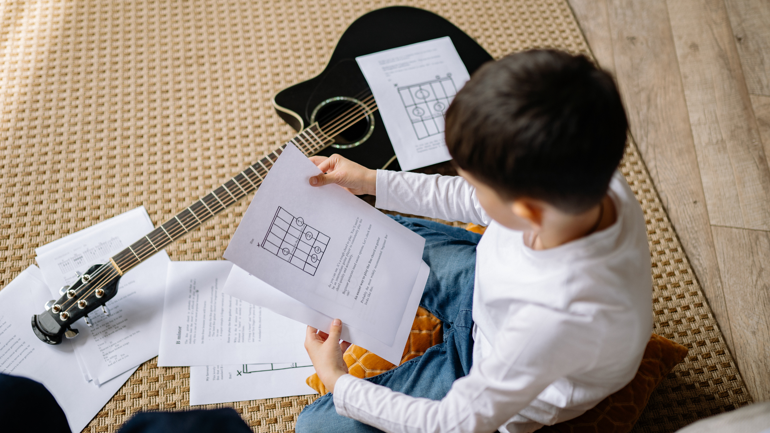 A kid with his Guitar