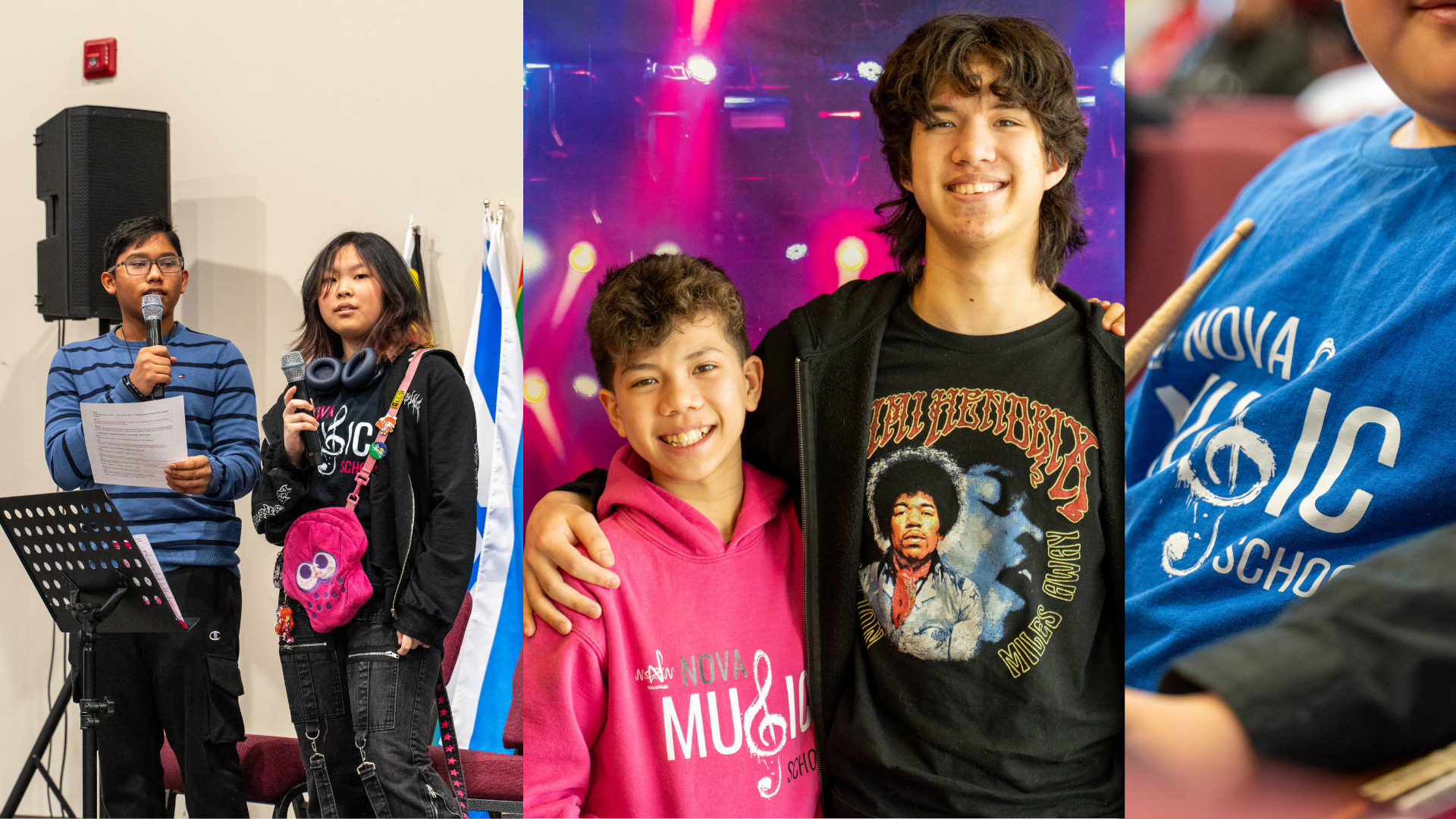 Nova students wearing nova merch Nova students wearing nova merch