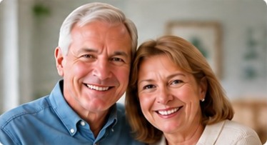 Linda and Jack G., smiling homeowners