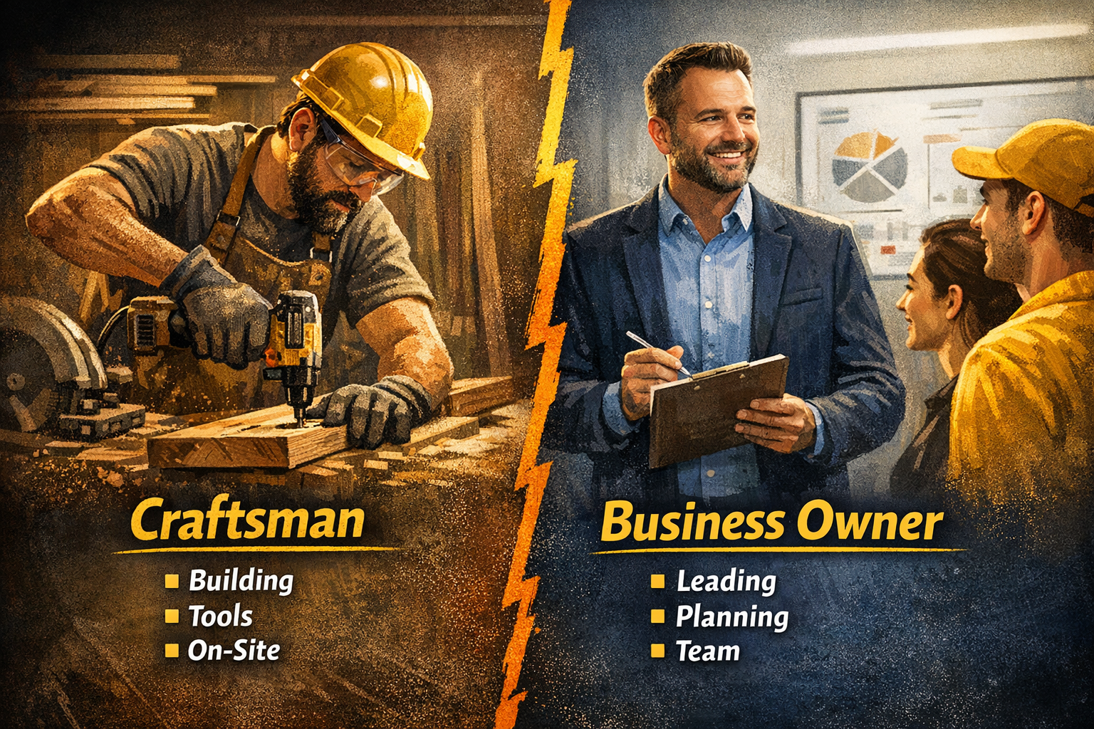 Craftsman transitioning into business owner leadership role