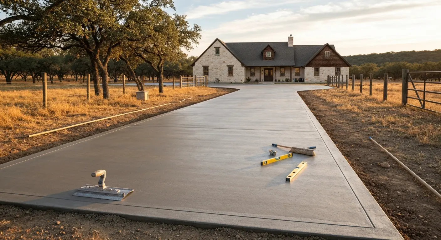 Driveway concrete work