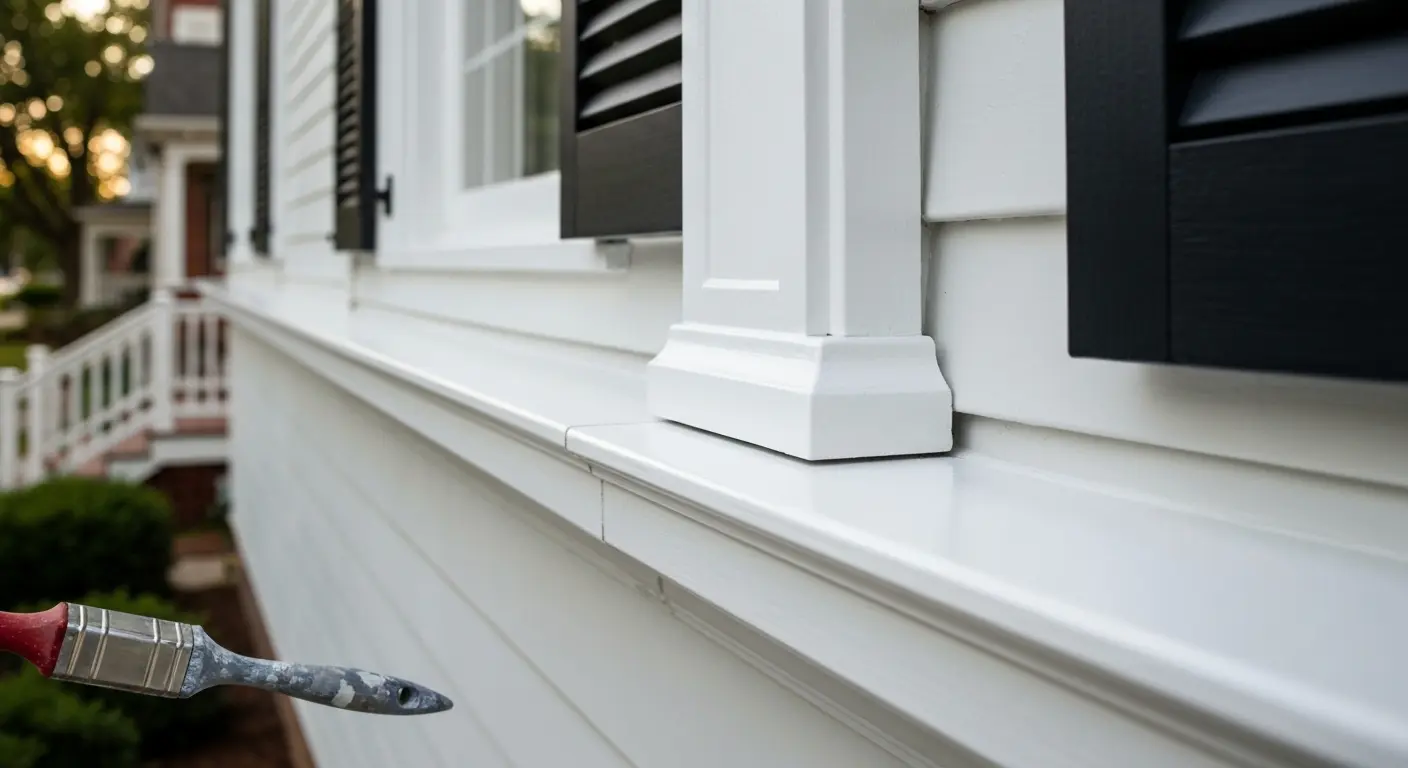 Trim and shutter painting detail