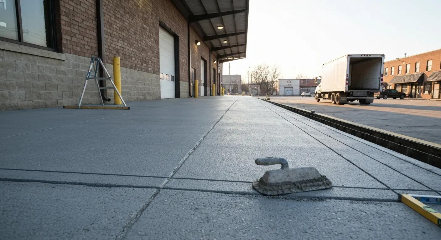 Commercial loading dock concrete