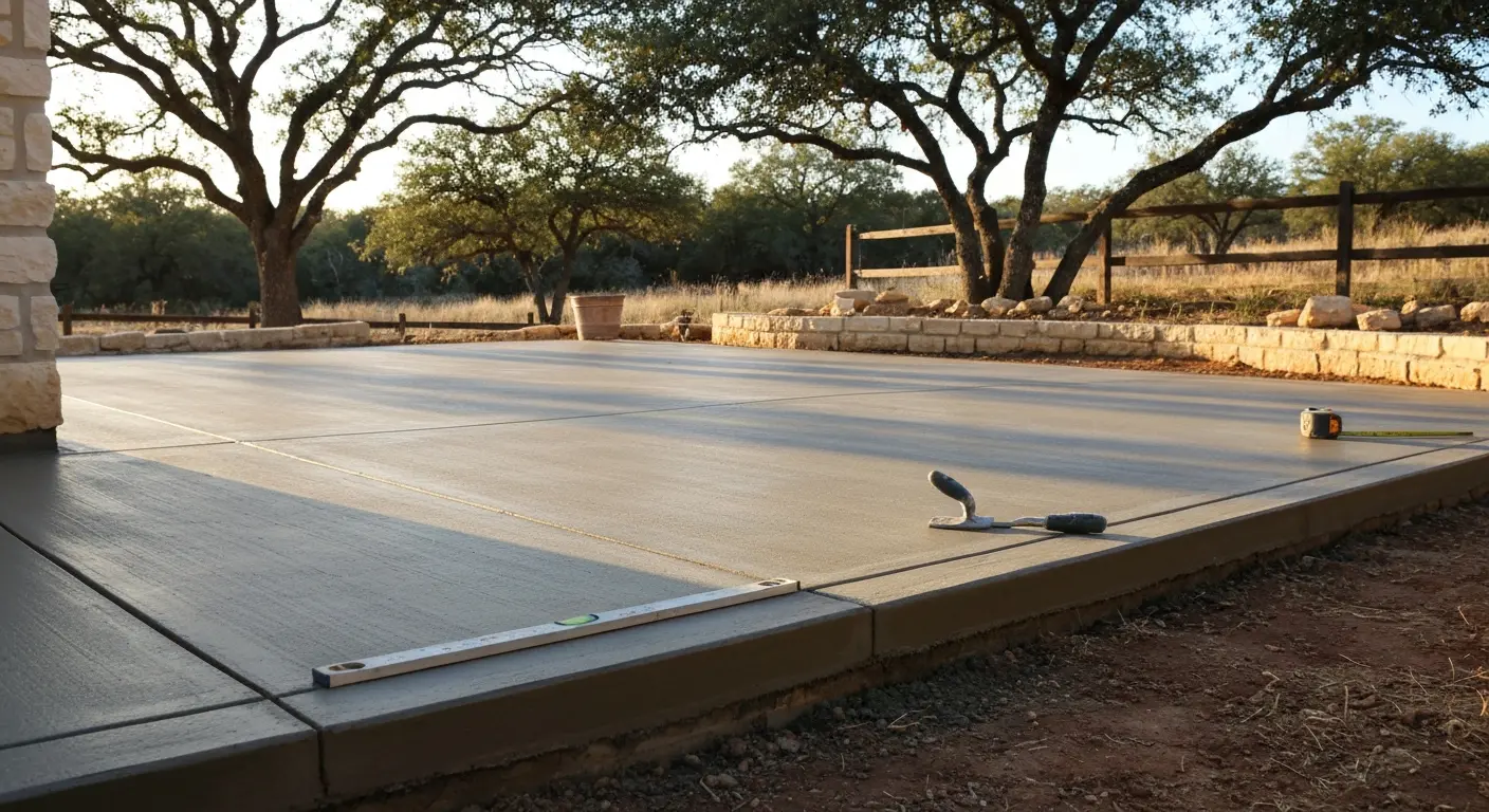 Concrete patio