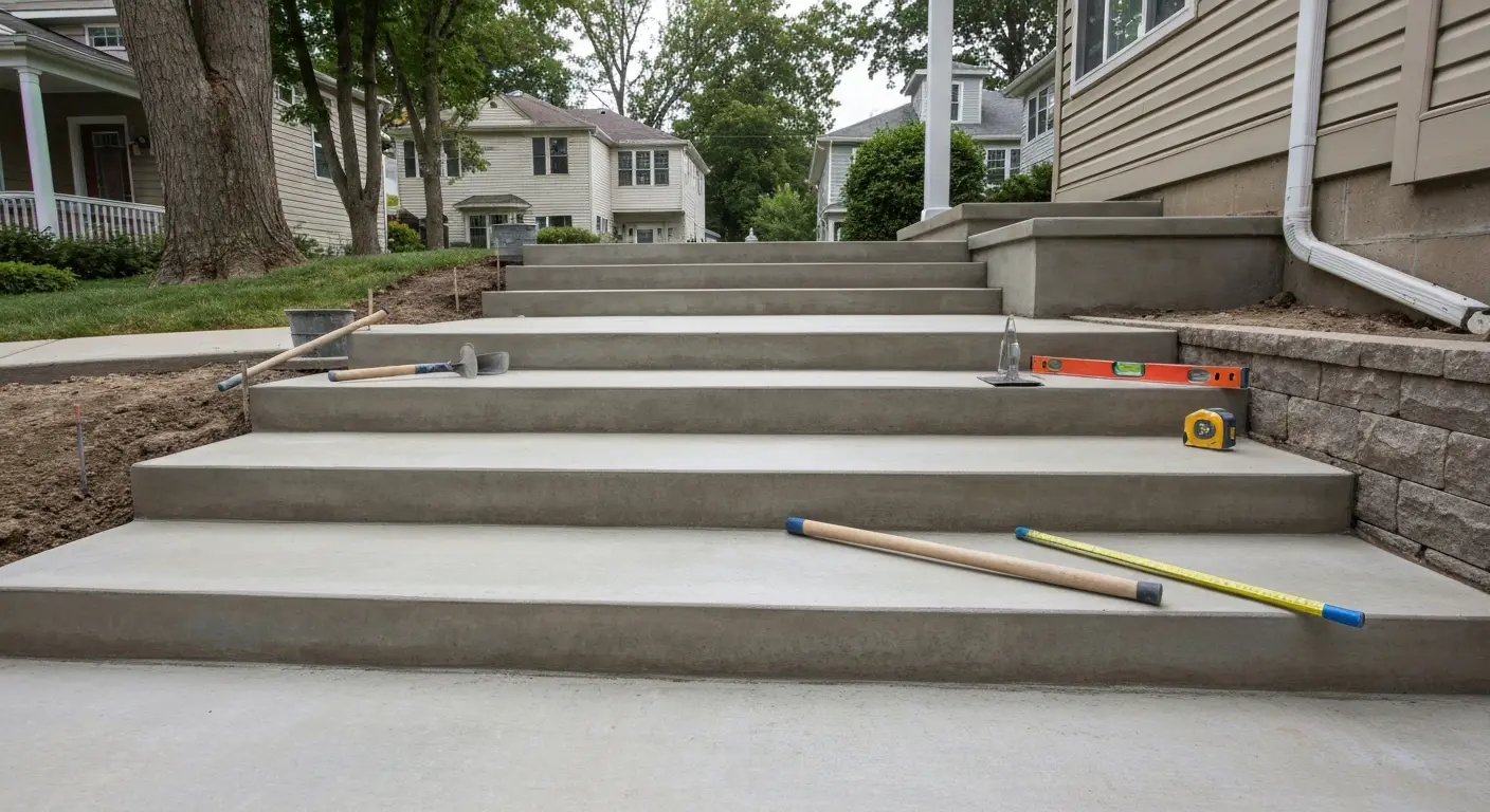 Concrete stairs