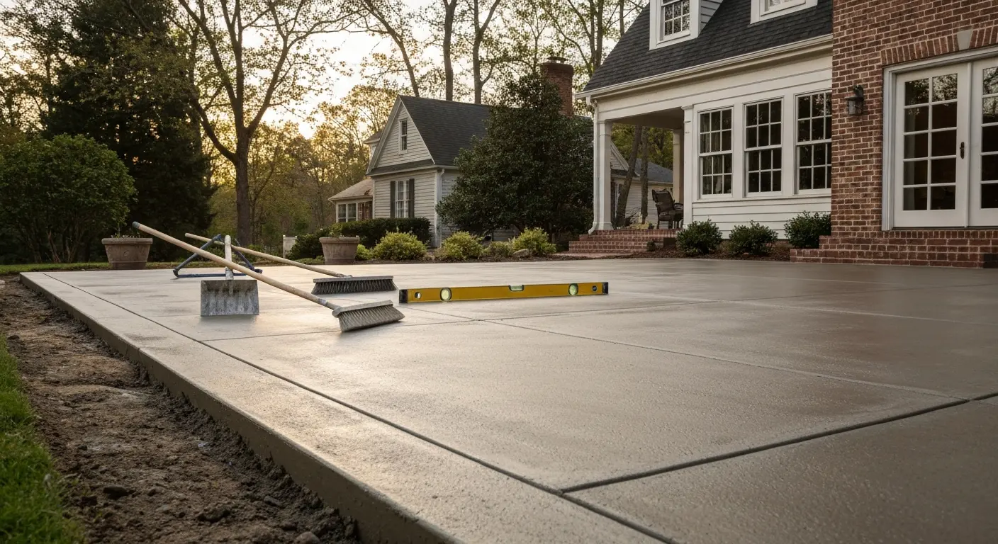 Concrete patio work