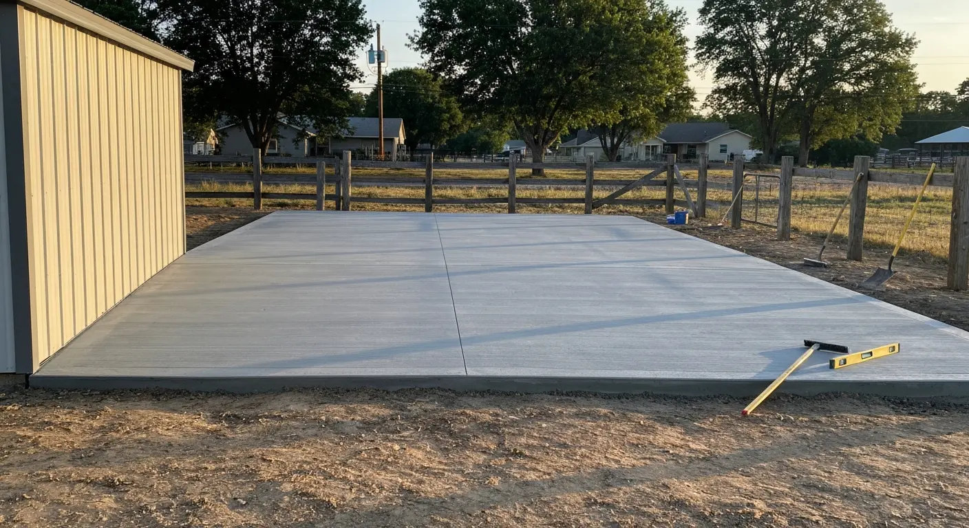 Commercial concrete pad