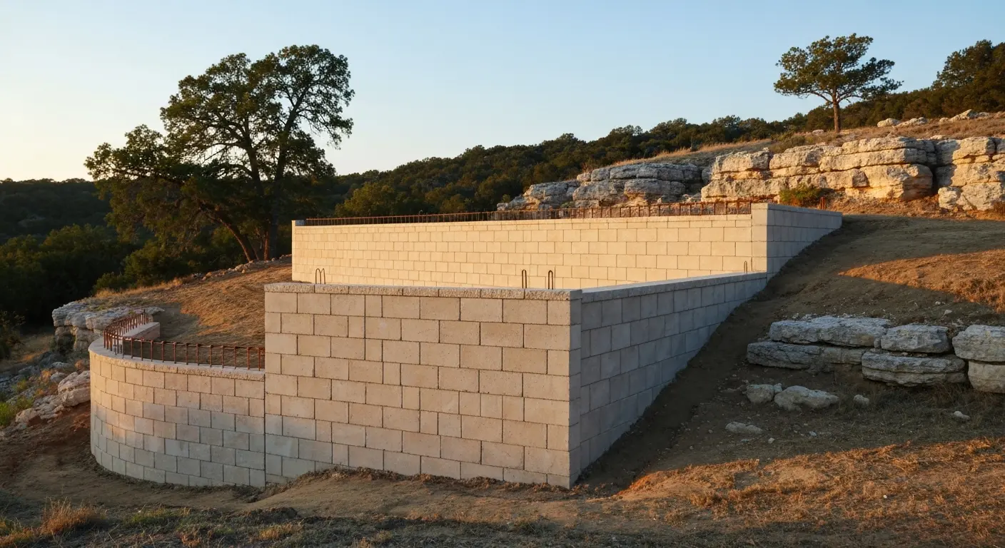 Retaining wall construction
