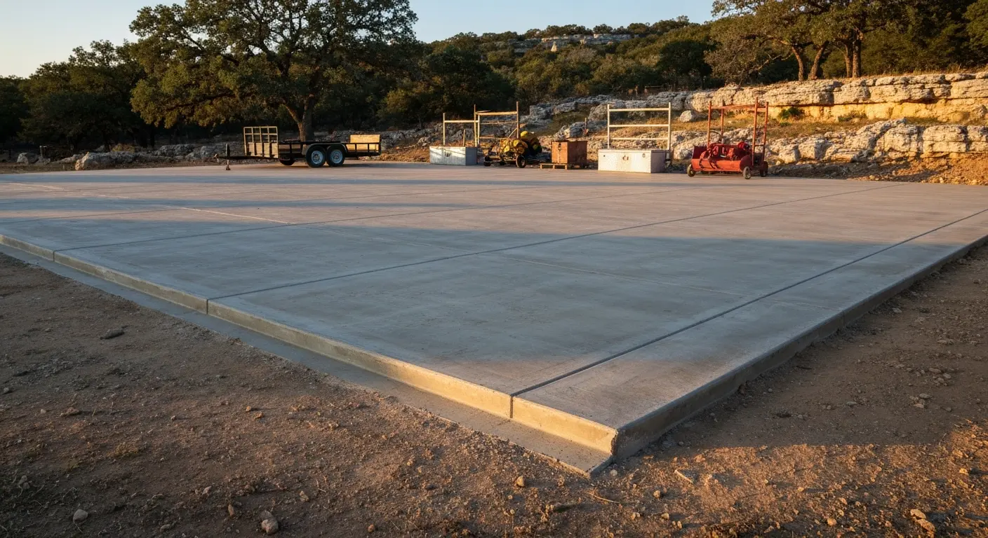 Commercial concrete slab