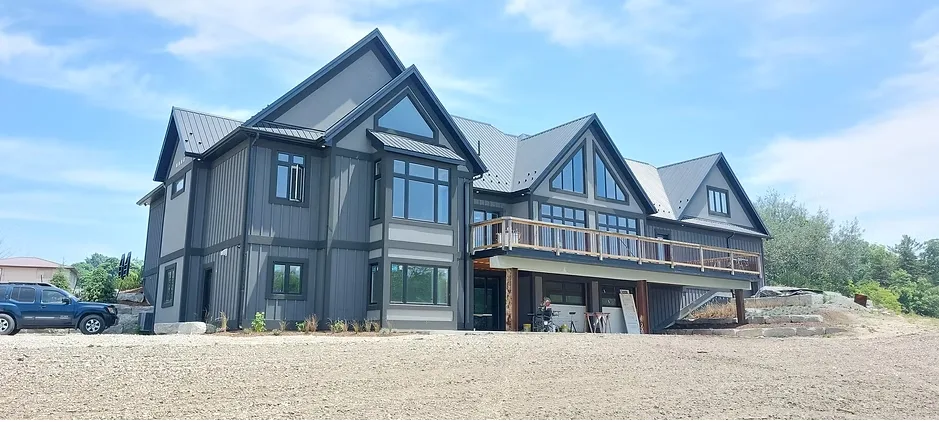 Modern custom home EIFS stucco — Norfolk County