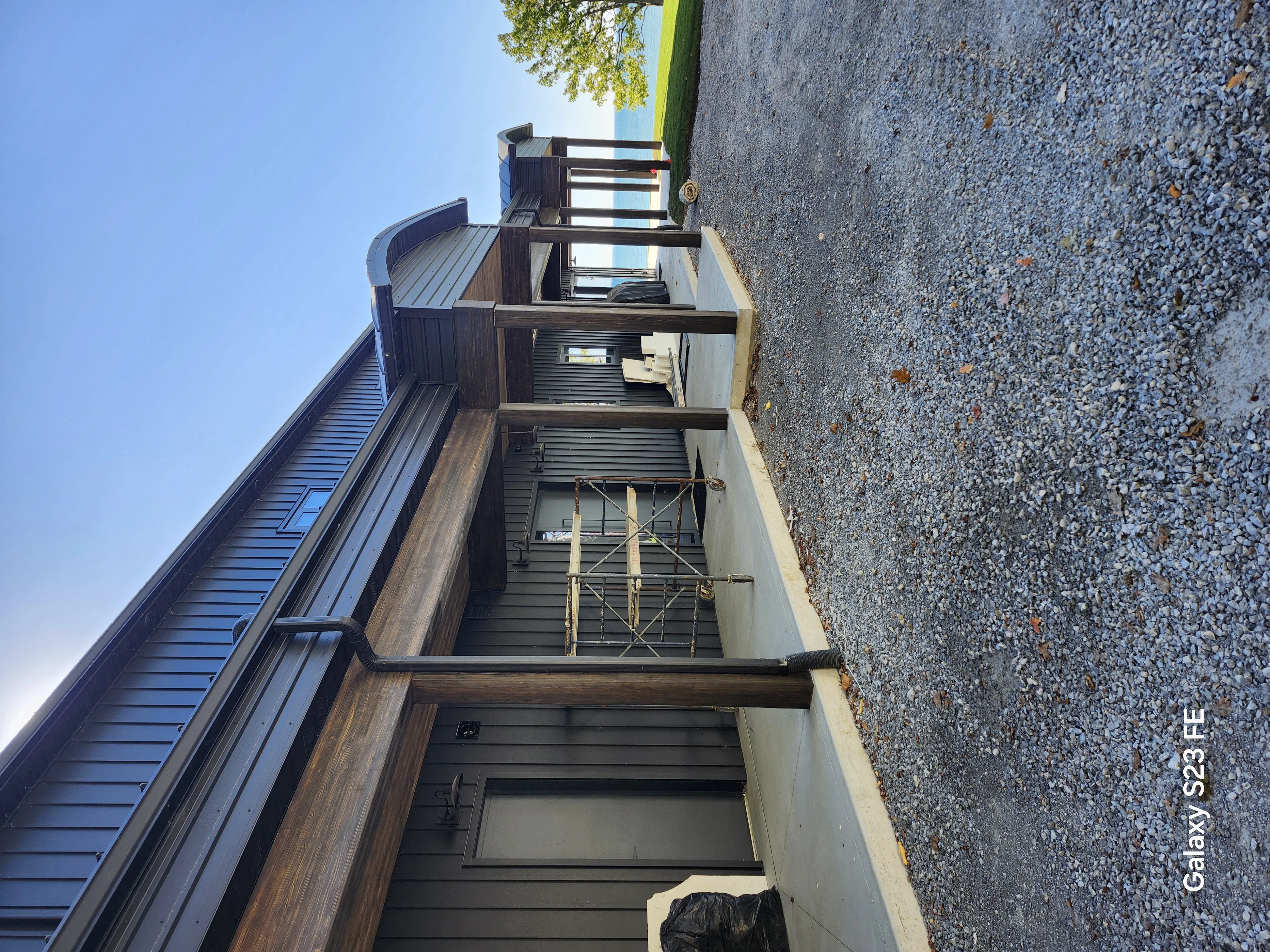 Timberlite beam covered walkway — Port Dover, Ontario