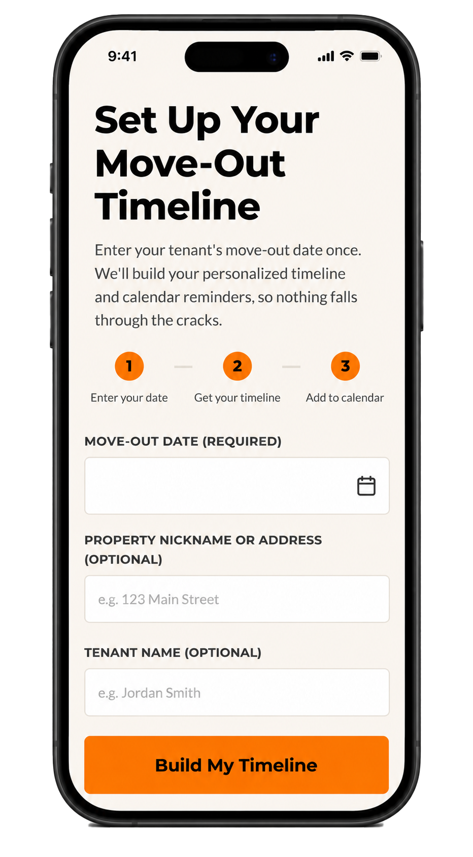 Tenant Turnover Planner move-out timeline