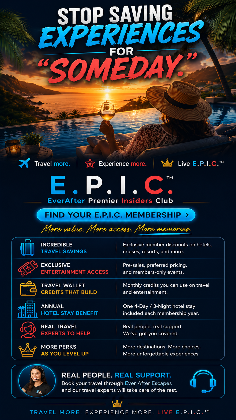 Stop saving experiences for someday with E.P.I.C.