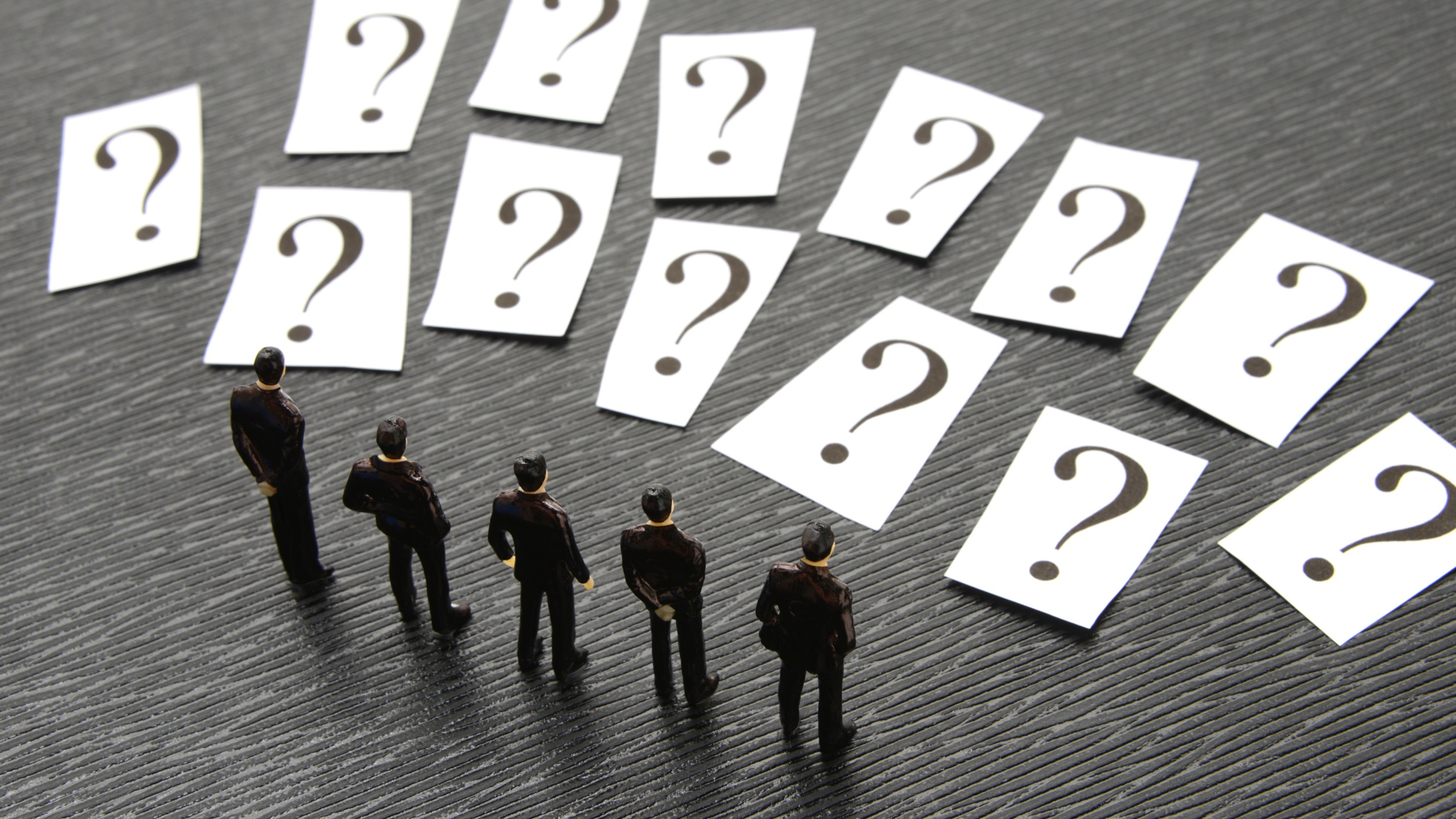 Business people choosing between multiple options and decisions