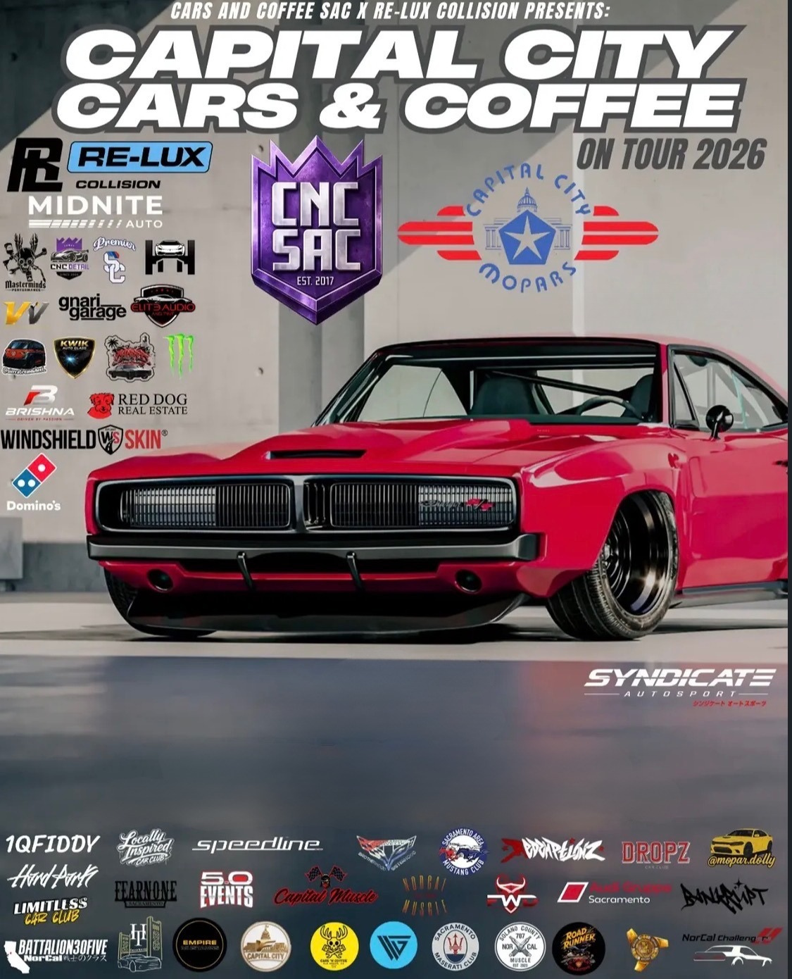 Capital City Cars N Coffee flyer