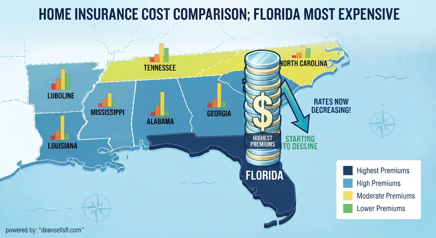 Florida homeowners insurance cost comparison versus other states