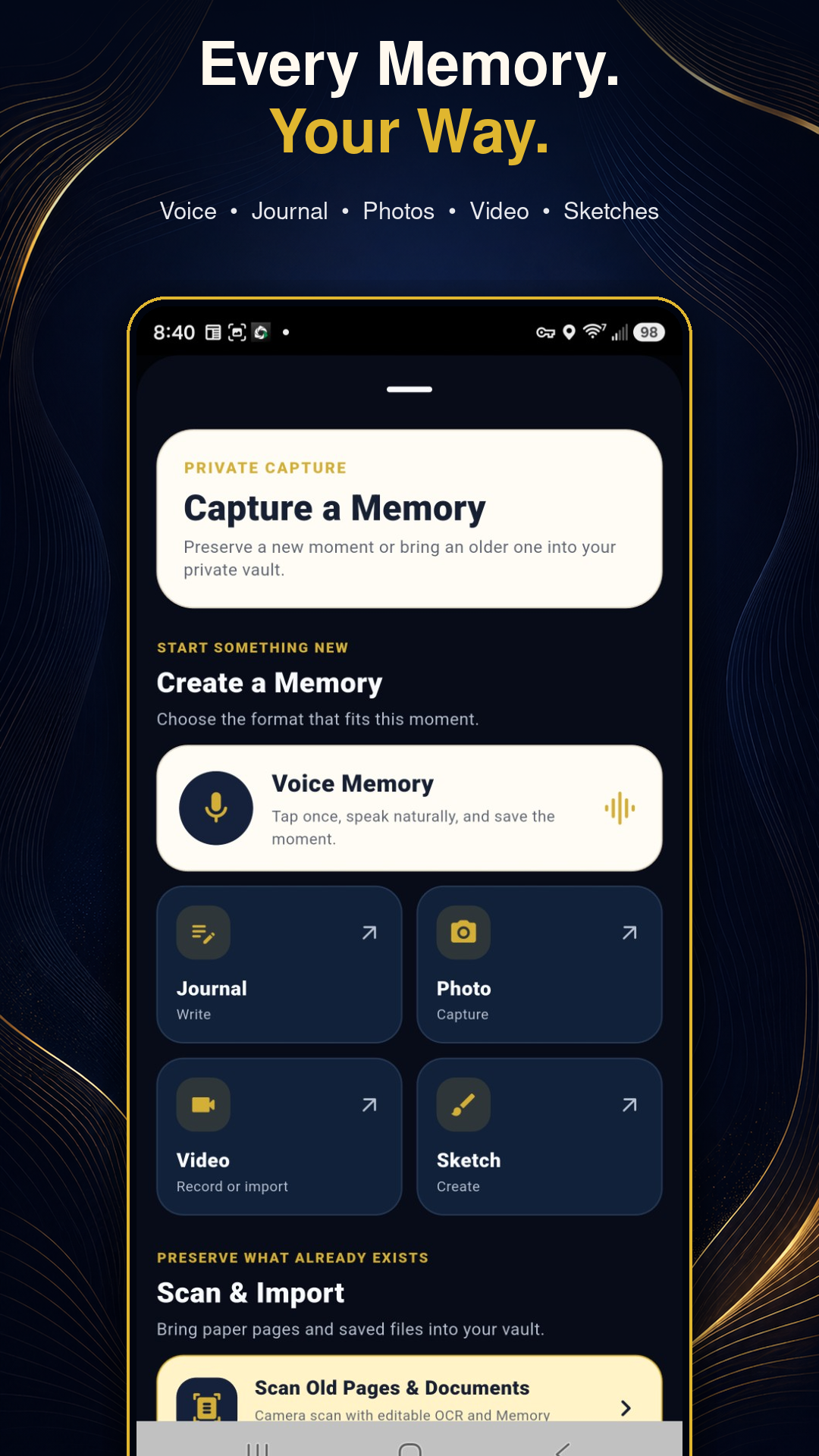 VoiceVault screenshot preview